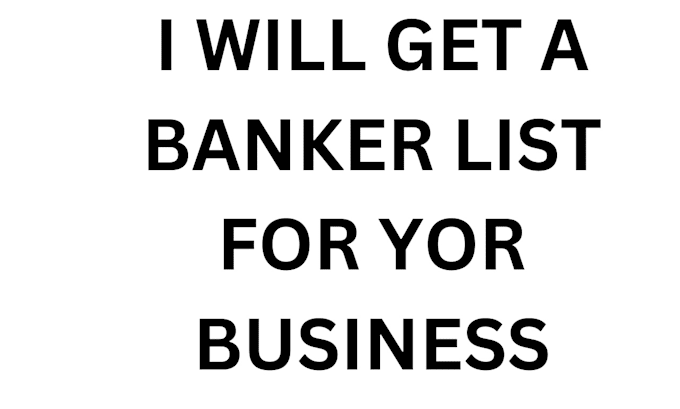 Bestseller - get a banker list for your business