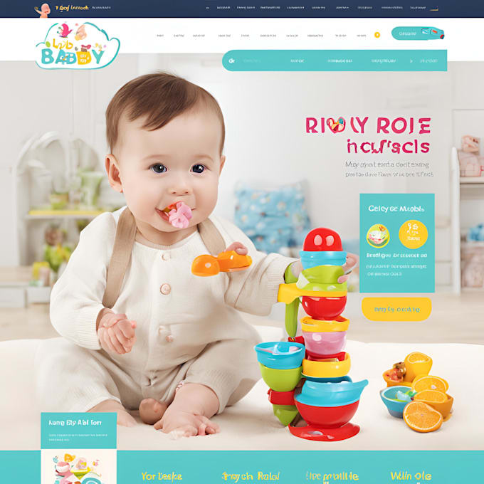 Gig Preview - Clone baby toys store, baby accessories shopify baby food baby cloth ads website