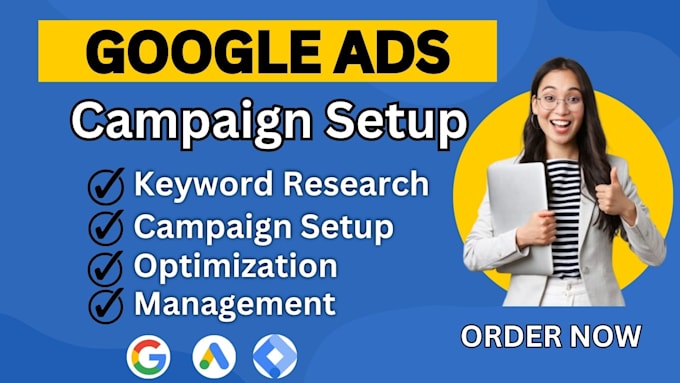 Gig Preview - Setup and manage your google ads adwords PPC campaigns