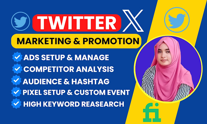 Gig Preview - Setup twitter ads campaign manager, x advertising marketing and promotion