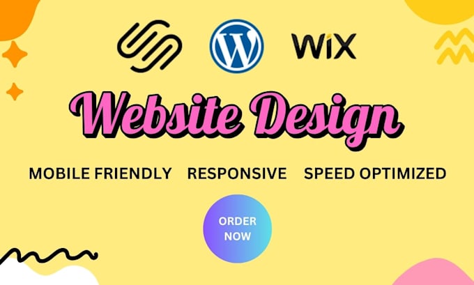 Gig Preview - Develop or web design wordpress, squarespace, wix, shopify website