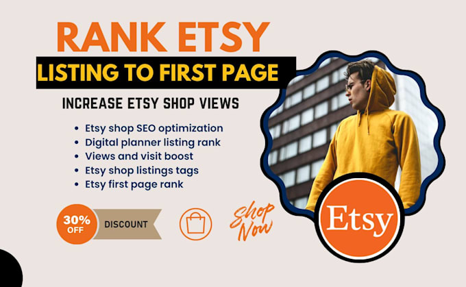 Gig Preview - Rank etsy listing to etsy first page with etsy seo marketing