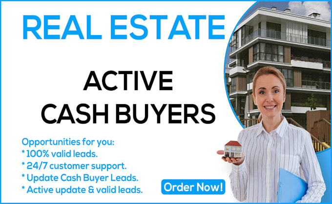 Gig Preview - Provide cash buyer leads for the real estate industry