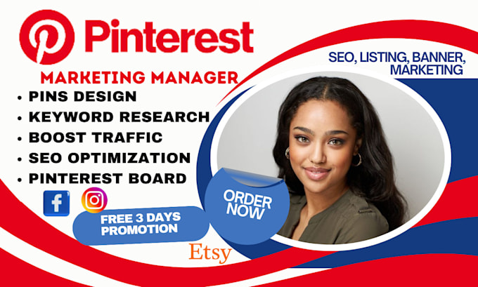 Gig Preview - Do pinterest marketing, SEO optimized pins and boards to boost traffic