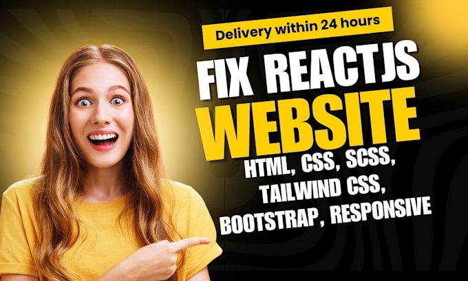 Gig Preview - Fix your reactjs, reactjs website, tailwind css, bootstrap