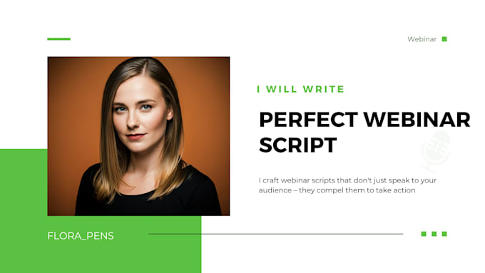 Gig Preview - Write the perfect webinar script, presentation script and design