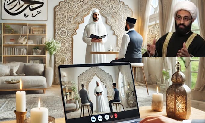 Gig Preview - Be your imam for online nikah ceremony, quick online nikah at home