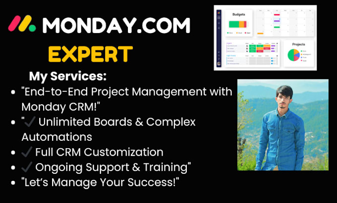 Gig Preview - Be your expert project manager for monday CRM and workflow optimization