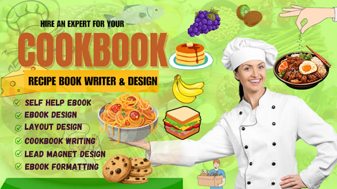 Bestseller - write and design your cookbook recipes, christmas cookbook, meal plan, ebook