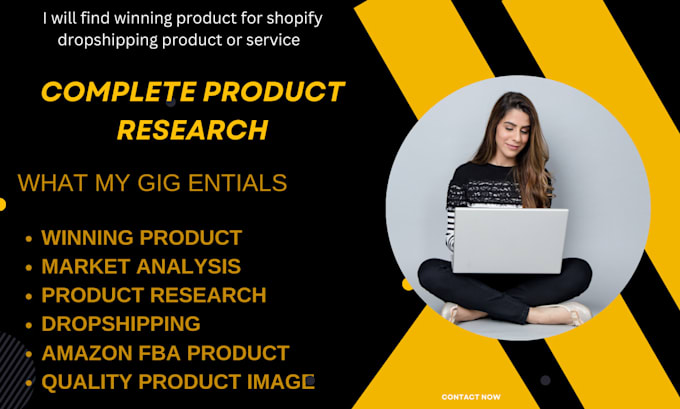 Gig Preview - Find winning products for shopify dropshipping product or service