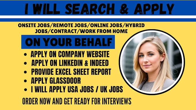 Gig Preview - Search and apply remote onsite jobs apply jobs job hunt using reverse recruit