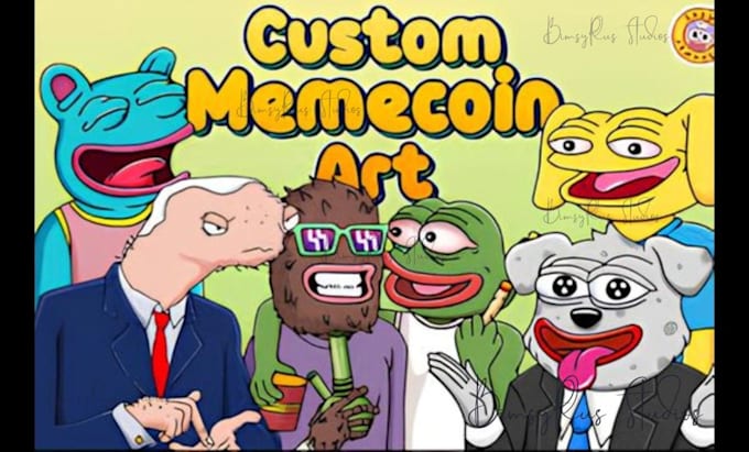 Gig Preview - Draw a meme coin, crypto meme website, solana meme coin art, meme coin art