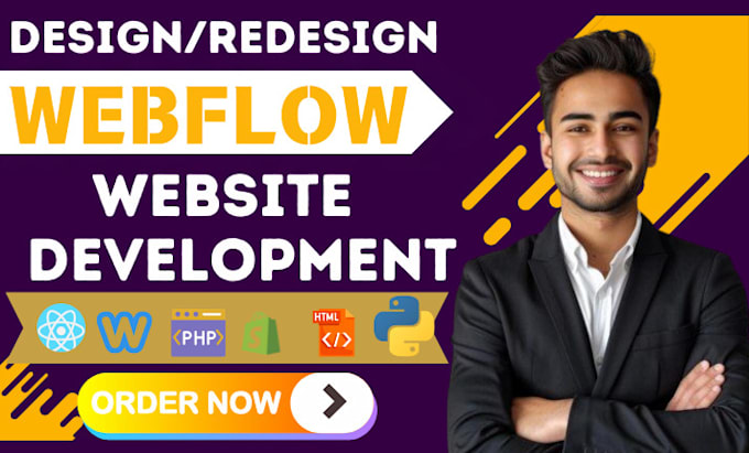 Gig Preview - Design and develop a stunning webflow website for your business