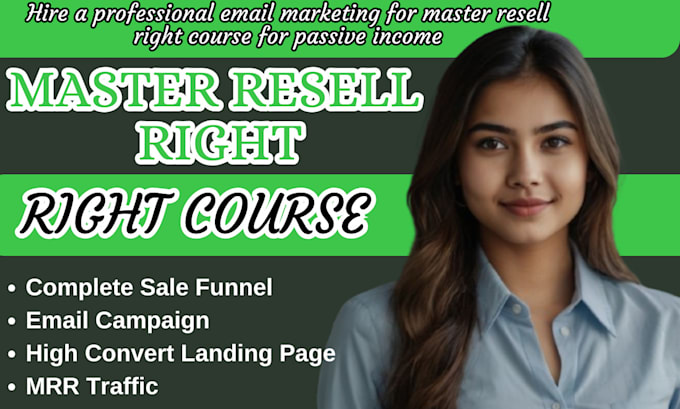 Gig Preview - Setup e mail marketing for master right course, salefunnel campaign for income