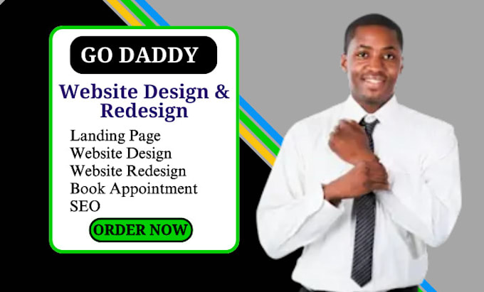 Gig Preview - Godaddy website design godaddy website redesign develop godaddy website