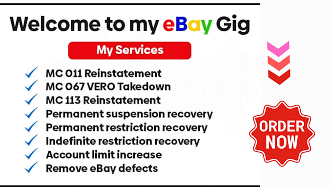 Gig Preview - Do ebay reinstatement do bbe mc011 tracking reinstate permanent restriction