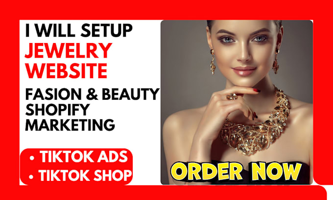 Gig Preview - Setup jewelry store jewelry website jewelry marketing shopify dropshipping