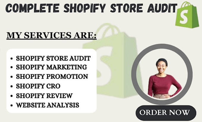 Gig Preview - Do shopify marketing, shopify cro, shopify store promotion and website audit