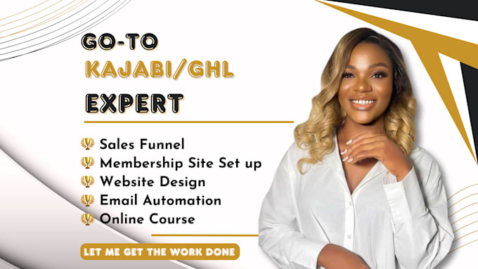 Gig Preview - Kajabi website sales page online course kajabi expert landing page kajabi VA