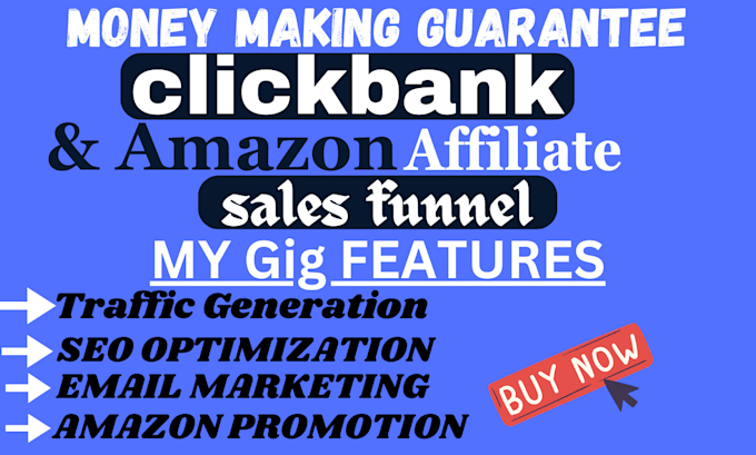 Gig Preview - Promote amazon affiliate marketing clickbank affiliate website