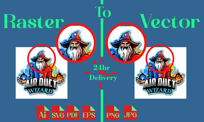 Gig Preview - Do professional vector tracing, redraw logo, and convert images to vector format