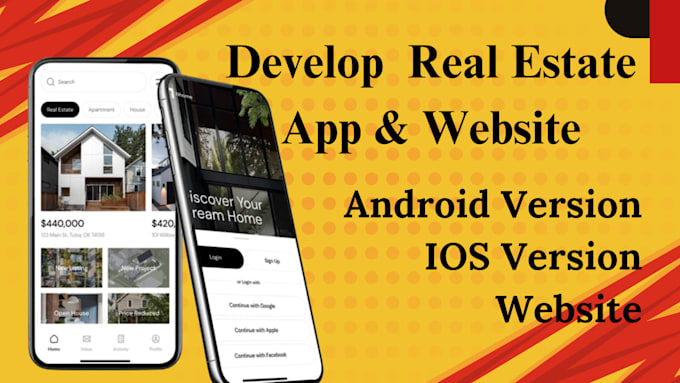 Gig Preview - Develop real estate app real estate landing page, website homecare app website