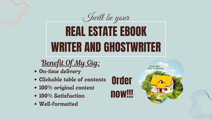 Gig Preview - Be your real estate book writer and ebook ghostwriter