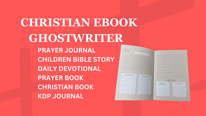 Gig Preview - Christian ebook ghostwriter, christian journal, canva ebook design, book cover