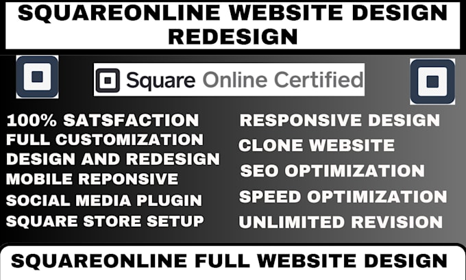 Gig Preview - Design square website square online store square online weebly square redesign