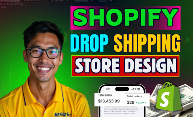 Gig Preview - Build shopify dropshipping store, shopify store design, shopify website redesign