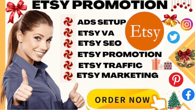 Gig Preview - Promote your etsy shop, etsy christmas store, shopify store , etsy traffic