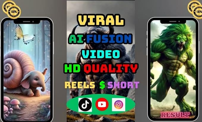 Gig Preview - Do ai hybrid animal fusion videos for tiktok instagram reels and you tube shorts