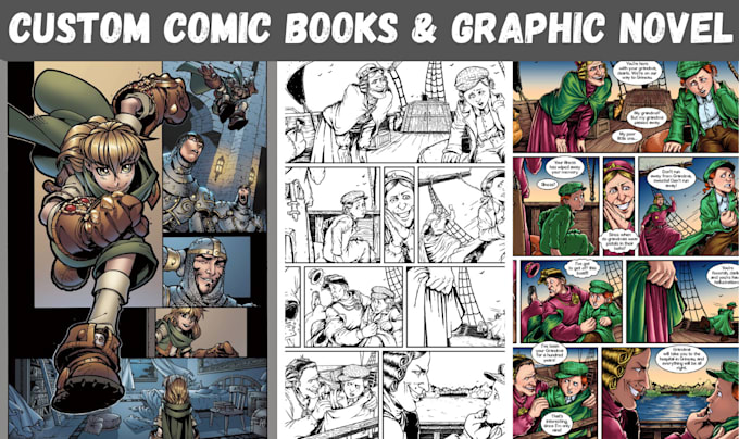 Gig Preview - Create stunning comic books, graphic novels, and storyboards in any style