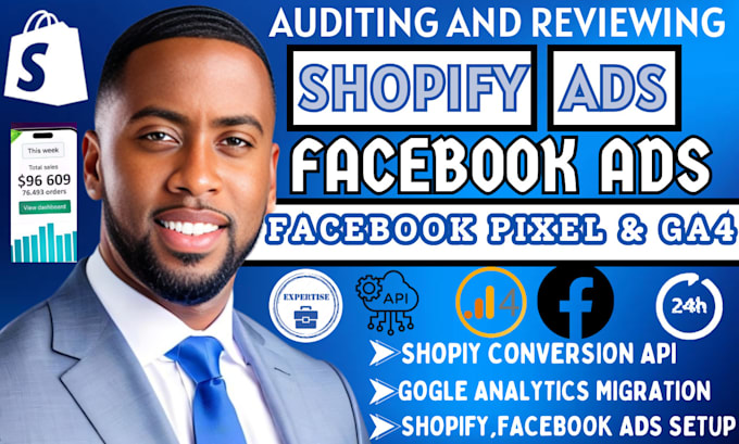 Gig Preview - Face book ads for shopify store facebook ads pixel,shopify ads, store promotion