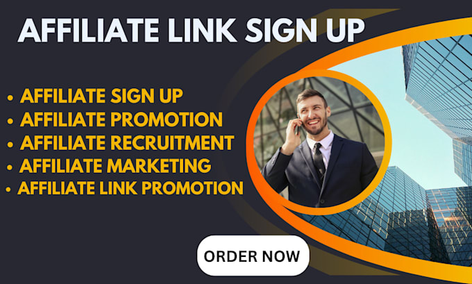 Gig Preview - Do affiliate link sign up, affiliate recruitment, affiliate marketing