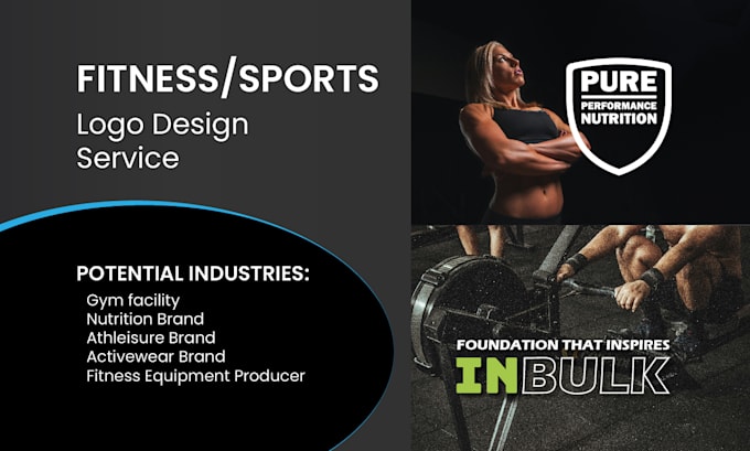 Gig Preview - Design a unique fitness or sports logo with custom brand identity