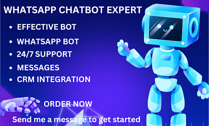 Gig Preview - Develop a fast whatsapp chatbot, ai voice agent, with manychat, and python