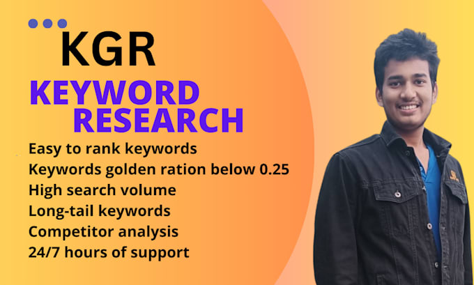 Gig Preview - Do kgr keyword research and competitor analysis that will fast rank