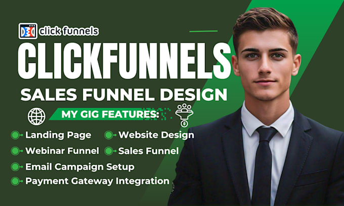 Gig Preview - Build clickfunnels landing page sales funnel clickfunnels website gohighlevel