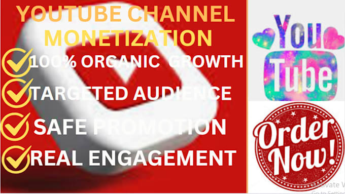 Gig Preview - Do channel promotion  youtube for complete channel monetization