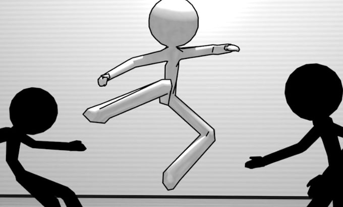 Gig Preview - Stickman animation 2d stick figure fight scene flash