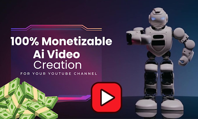 Gig Preview - Create ai monetizable video for your youtube channel