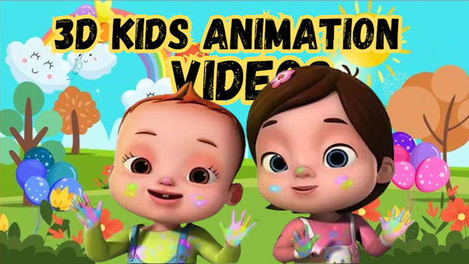 Gig Preview - Create educational 3d animation learning video nursery rhymes for kids channel