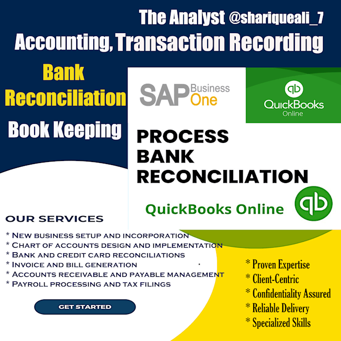 Gig Preview - Do accounting, bookkeeping, and bank reconciliation in quickbooks online