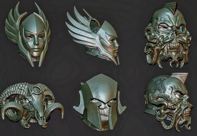 Gig Preview - Sculpt 3d bust model 3d head face model 3d creature mask for 3d printing zbrush