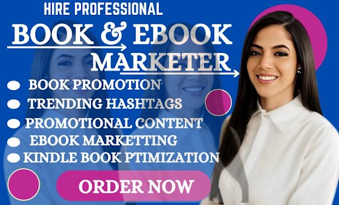 Gig Preview - Do book promotion,book marketing and ebook marketing, amazon kindle or ebook pro