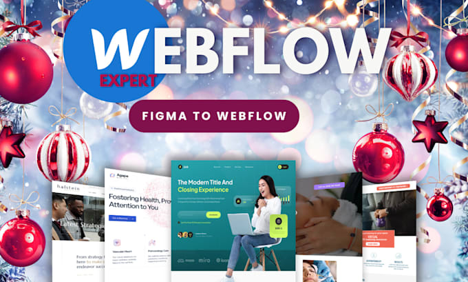 Gig Preview - Design responsive webflow website figma to webflow, webflow ecommerce