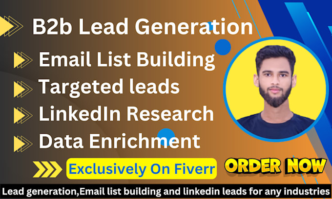 Gig Preview - Do targeted b2b lead generation for any industry