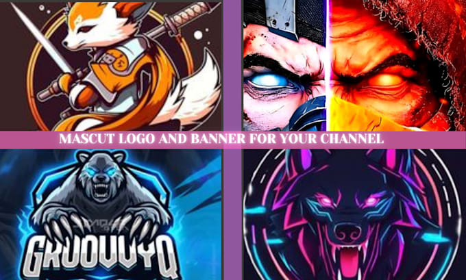 Bestseller - design a masscut and amazing youtube twitch and kick logo and banner