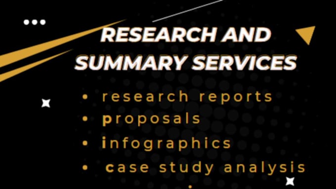 Gig Preview - Research and write your projects and whitepapers